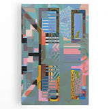 Electric Wall Art - Abstract Geometric Painting - Modern Electric Decor