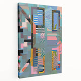 Electric Wall Art - Abstract Geometric Painting - Modern Electric Decor