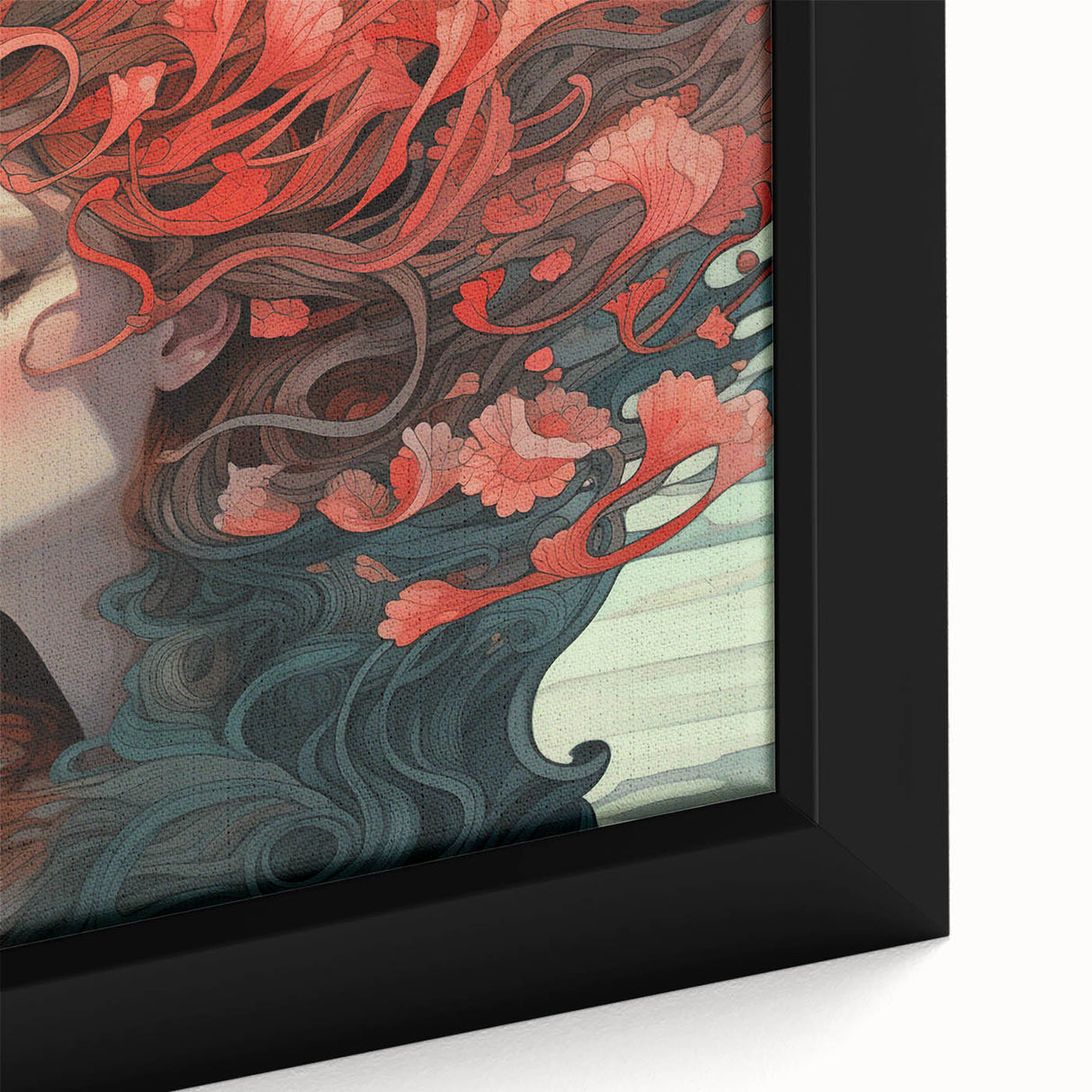Electric Wall Art - Dreamy Abstract Portrait Painting - Modern Decor