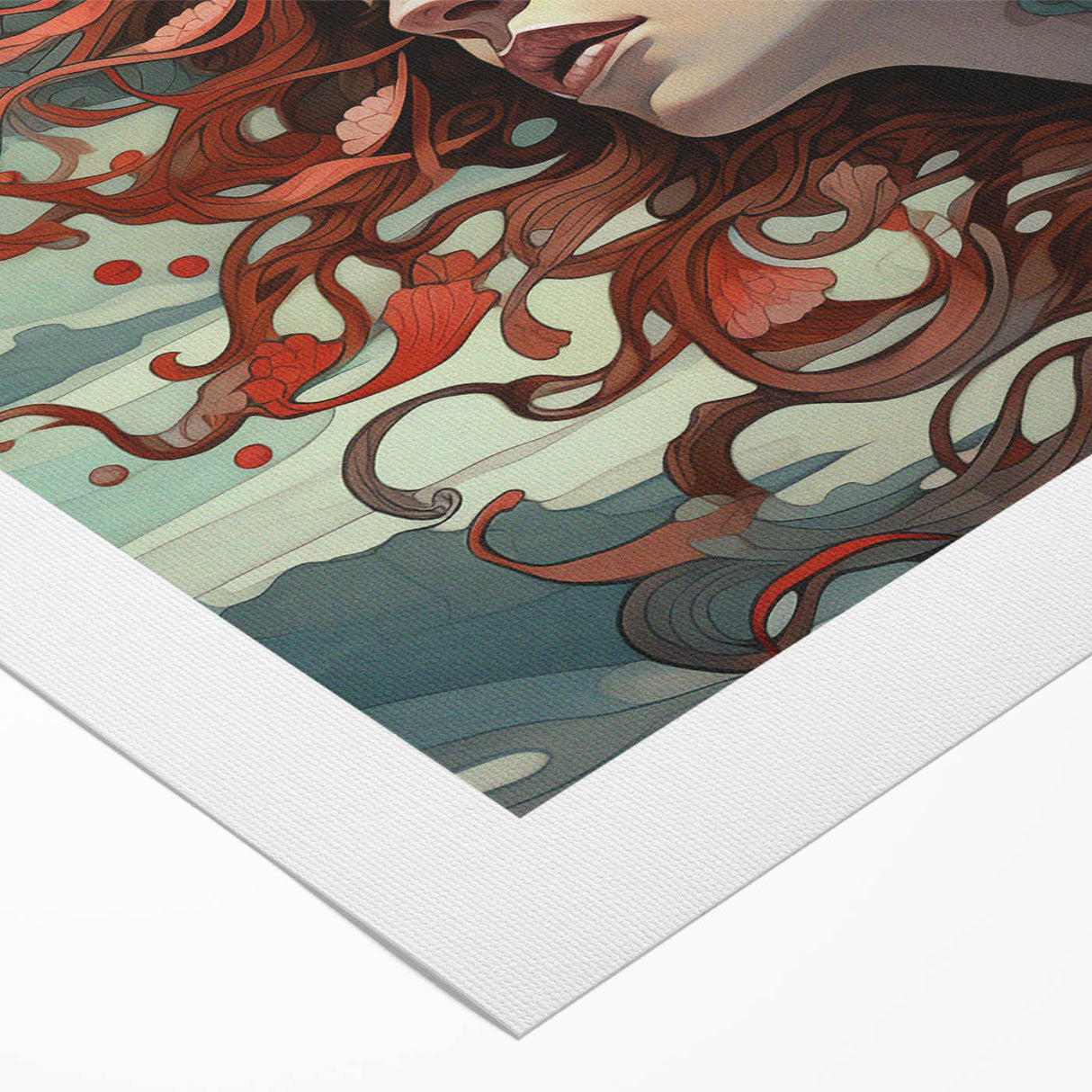 Electric Wall Art - Dreamy Abstract Portrait Painting - Modern Decor