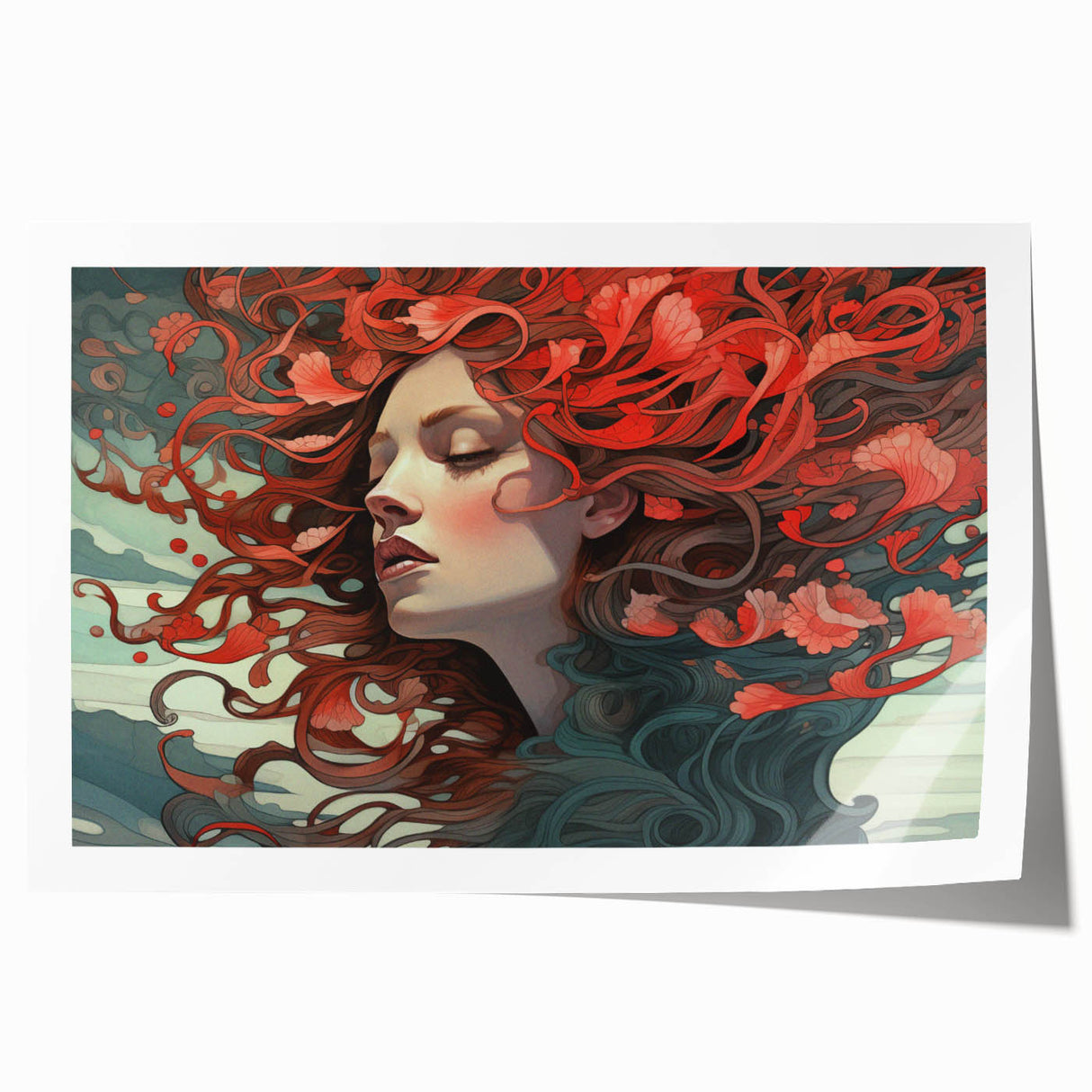Electric Wall Art - Dreamy Abstract Portrait Painting - Modern Decor