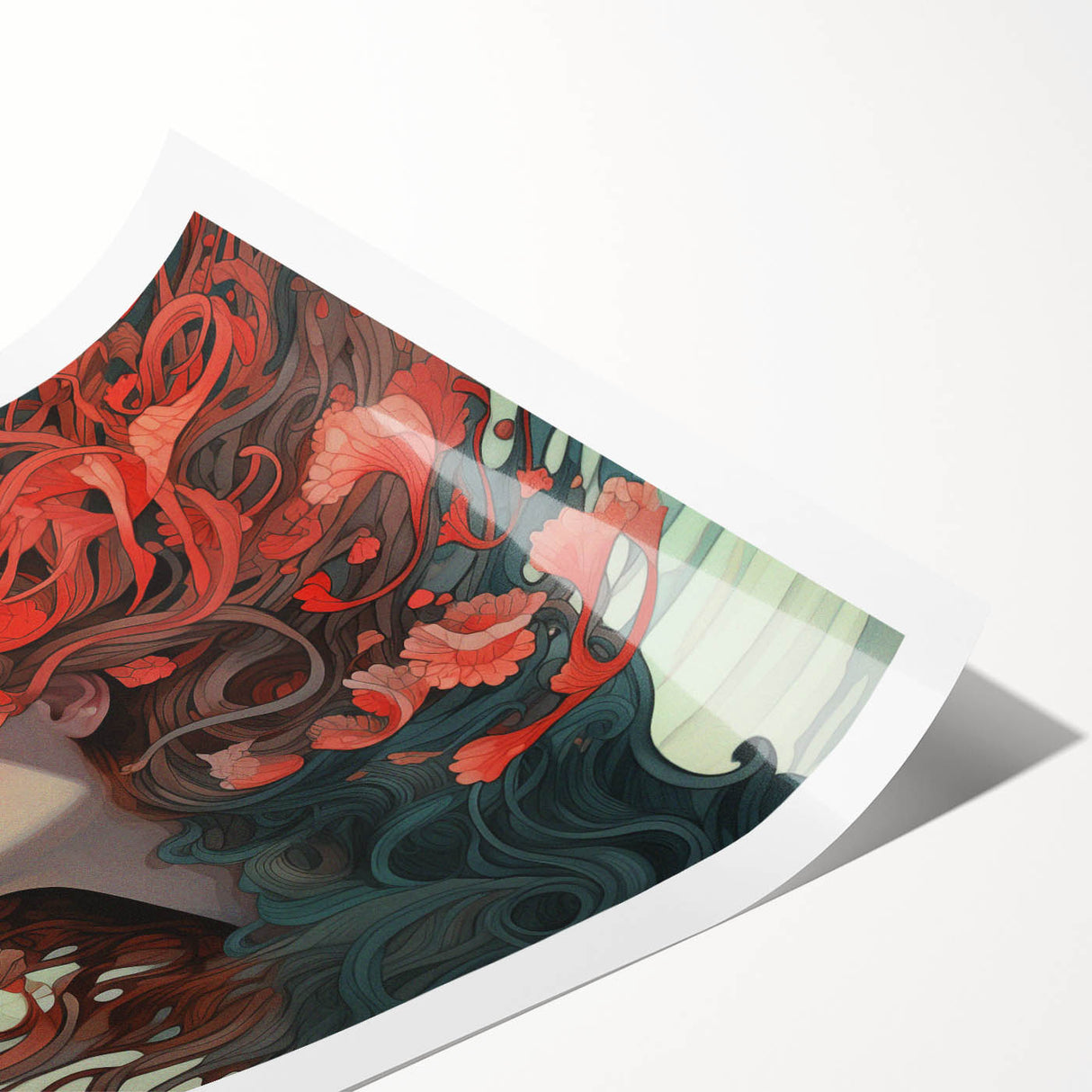 Electric Wall Art - Dreamy Abstract Portrait Painting - Modern Decor