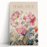 Electric Wall Art - Elegant Floral Painting with Typography - Modern Decor