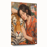 Electric Wall Art - Bold Portrait with Tiger Painting - Modern Decor