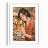 Electric Wall Art - Bold Portrait with Tiger Painting - Modern Decor
