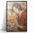 Electric Wall Art - Bold Portrait with Tiger Painting - Modern Decor