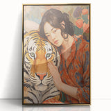 Electric Wall Art - Bold Portrait with Tiger Painting - Modern Decor