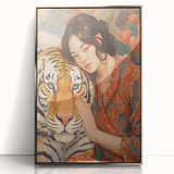 Electric Wall Art - Bold Portrait with Tiger Painting - Modern Decor