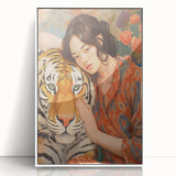 Electric Wall Art - Bold Portrait with Tiger Painting - Modern Decor