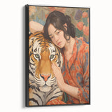 Electric Wall Art - Bold Portrait with Tiger Painting - Modern Decor