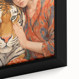 Electric Wall Art - Bold Portrait with Tiger Painting - Modern Decor