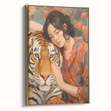 Electric Wall Art - Bold Portrait with Tiger Painting - Modern Decor