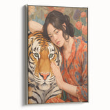 Electric Wall Art - Bold Portrait with Tiger Painting - Modern Decor