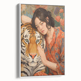 Electric Wall Art - Bold Portrait with Tiger Painting - Modern Decor
