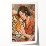 Electric Wall Art - Bold Portrait with Tiger Painting - Modern Decor