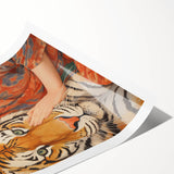 Electric Wall Art - Bold Portrait with Tiger Painting - Modern Decor