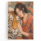 Electric Wall Art - Bold Portrait with Tiger Painting - Modern Decor