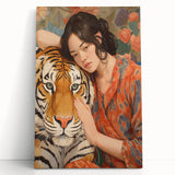 Electric Wall Art - Bold Portrait with Tiger Painting - Modern Decor