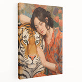 Electric Wall Art - Bold Portrait with Tiger Painting - Modern Decor