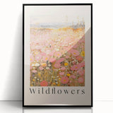 Electric Wall Art - Wildflowers Landscape Painting - Modern Floral Decor