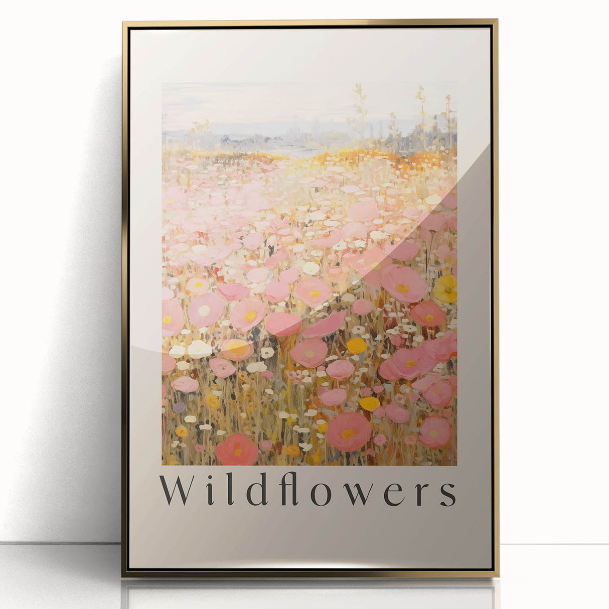 Electric Wall Art - Wildflowers Landscape Painting - Modern Floral Decor