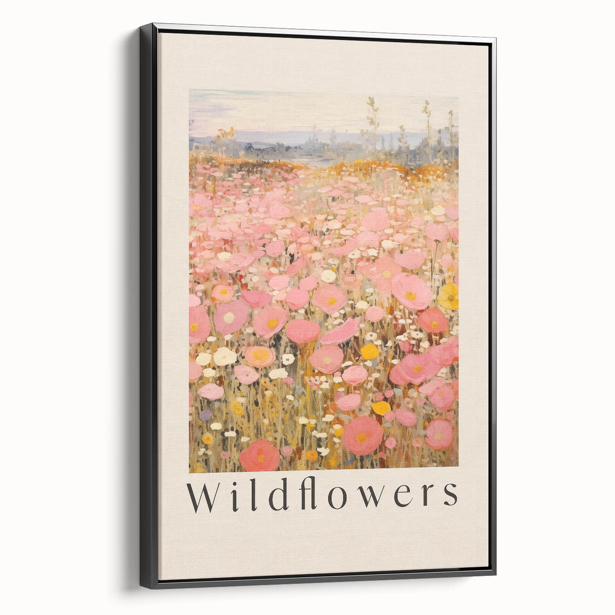 Electric Wall Art - Wildflowers Landscape Painting - Modern Floral Decor