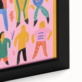 Electric Wall Art - Playful Abstract Figures Painting - Modern Pop Decor