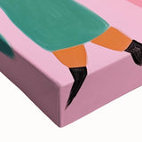 Electric Wall Art - Playful Abstract Figures Painting - Modern Pop Decor