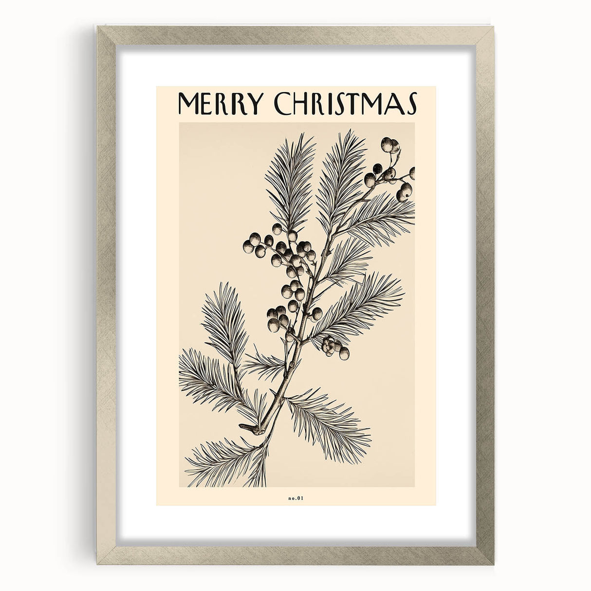Electric Wall Art – Vibrant Holiday Pine and Berries Modern Electric Decor