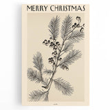 Electric Wall Art – Vibrant Holiday Pine and Berries Modern Electric Decor