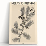 Electric Wall Art – Vibrant Holiday Pine and Berries Modern Electric Decor