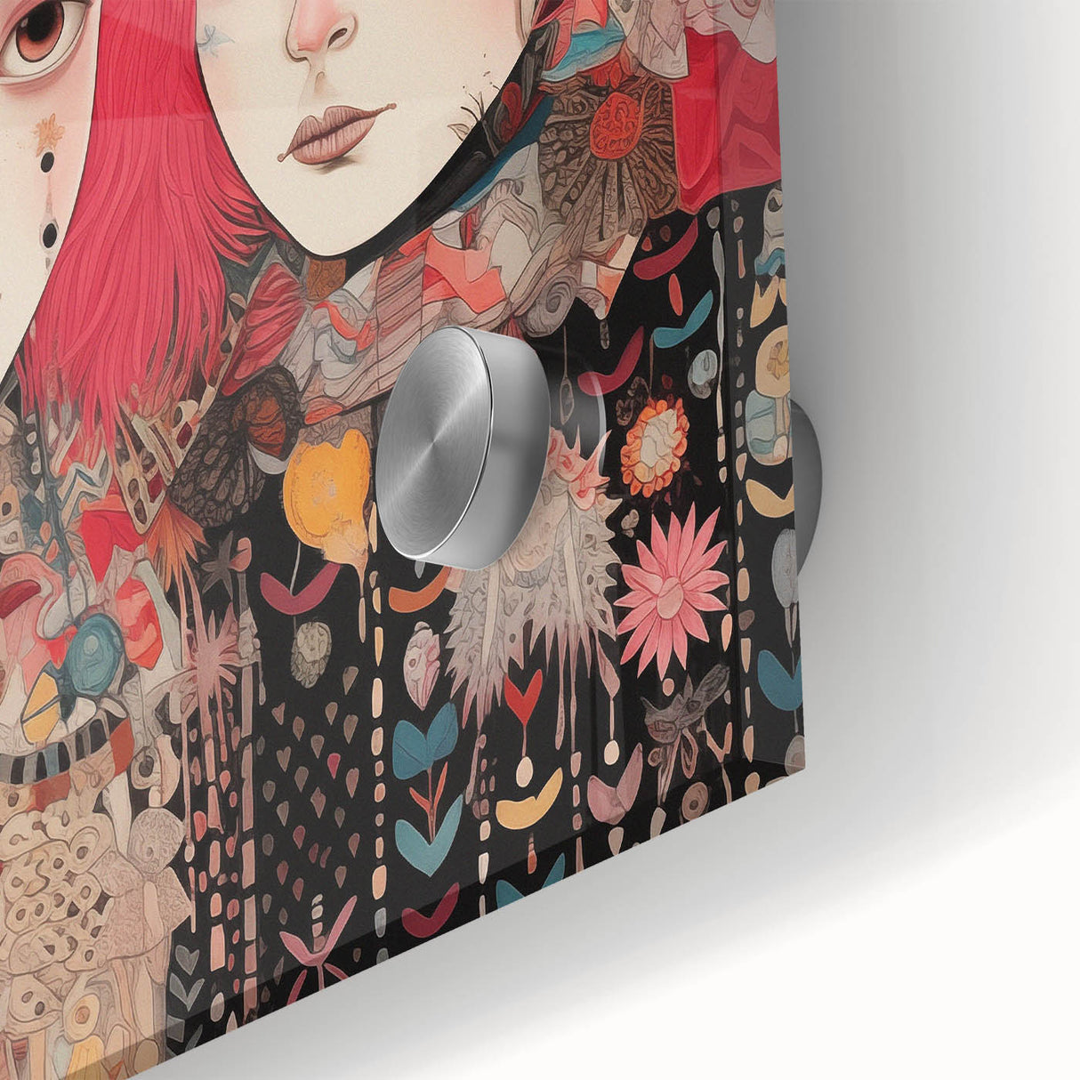 Electric Wall Art – Vibrant Abstract Faces Modern Electric Art Canvas