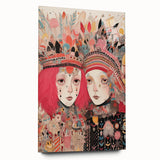 Electric Wall Art – Vibrant Abstract Faces Modern Electric Art Canvas