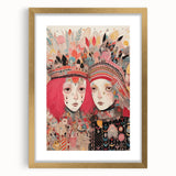 Electric Wall Art – Vibrant Abstract Faces Modern Electric Art Canvas