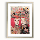 Electric Wall Art – Vibrant Abstract Faces Modern Electric Art Canvas