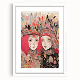 Electric Wall Art – Vibrant Abstract Faces Modern Electric Art Canvas