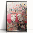 Electric Wall Art – Vibrant Abstract Faces Modern Electric Art Canvas