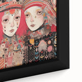 Electric Wall Art – Vibrant Abstract Faces Modern Electric Art Canvas