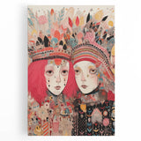 Electric Wall Art – Vibrant Abstract Faces Modern Electric Art Canvas