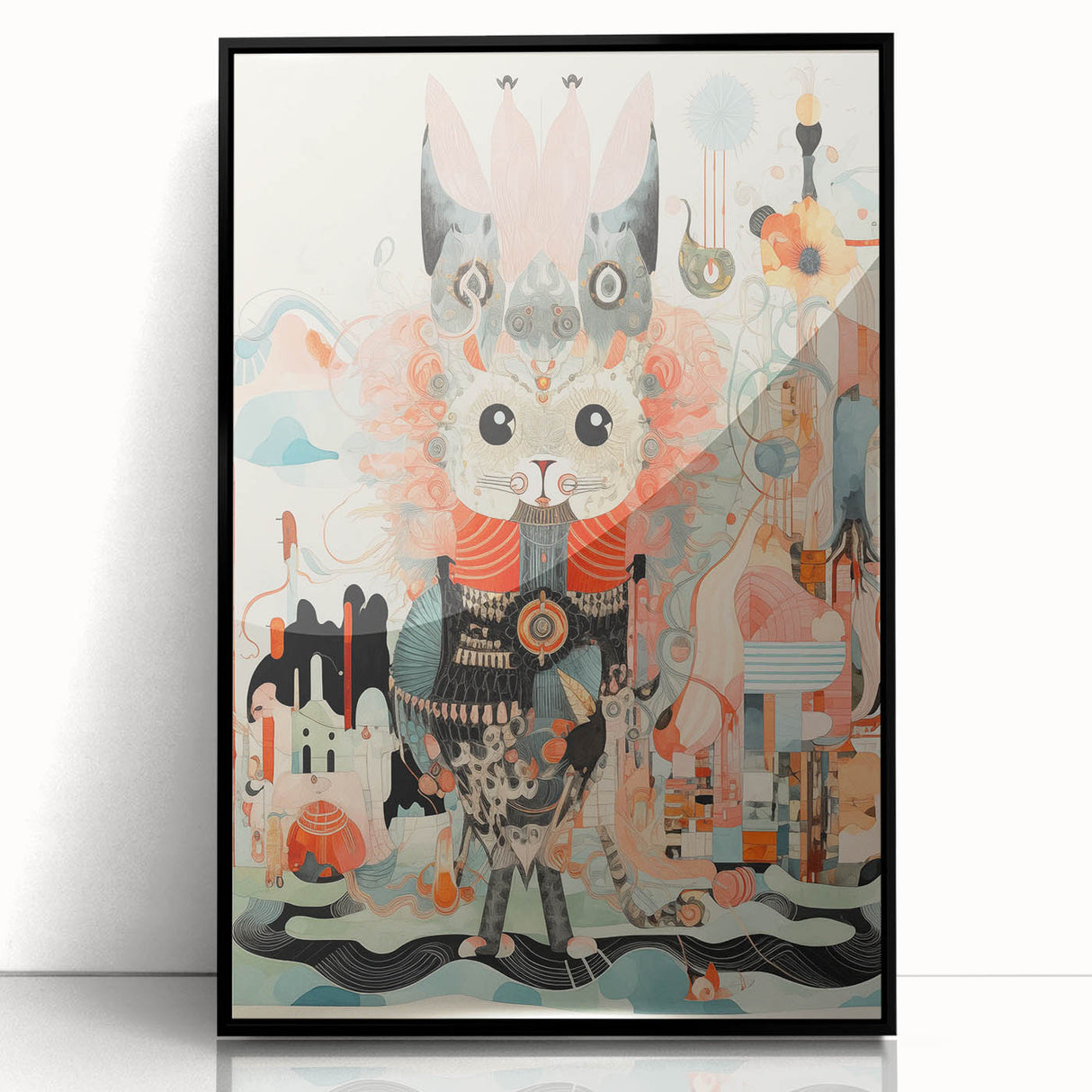 Electric Wall Art – Abstract Creature Design Modern Electric Canvas Art