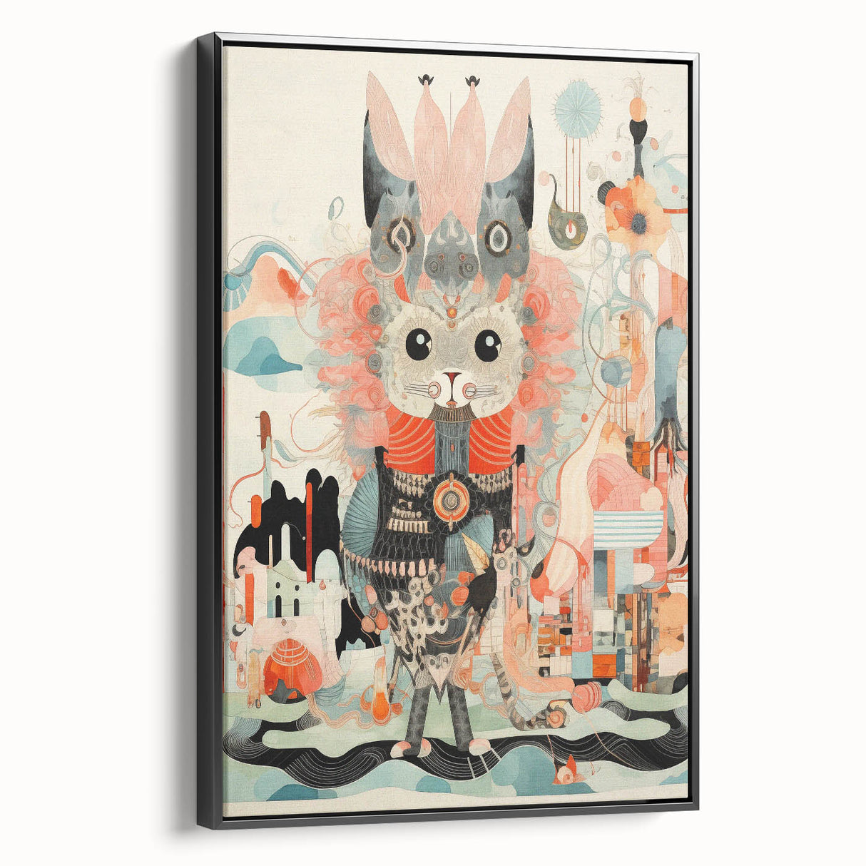 Electric Wall Art – Abstract Creature Design Modern Electric Canvas Art