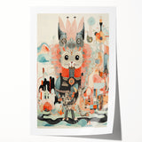 Electric Wall Art – Abstract Creature Design Modern Electric Canvas Art