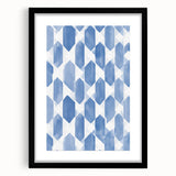 Electric Wall Art – Geometric Blue Pattern Modern Electric Decor Canvas
