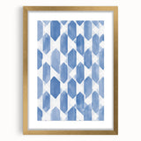 Electric Wall Art – Geometric Blue Pattern Modern Electric Decor Canvas