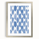 Electric Wall Art – Geometric Blue Pattern Modern Electric Decor Canvas
