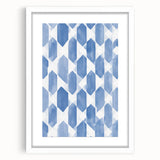Electric Wall Art – Geometric Blue Pattern Modern Electric Decor Canvas
