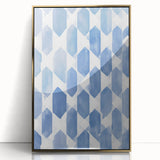 Electric Wall Art – Geometric Blue Pattern Modern Electric Decor Canvas