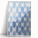 Electric Wall Art – Geometric Blue Pattern Modern Electric Decor Canvas