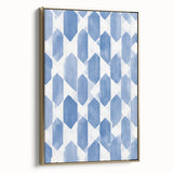 Electric Wall Art – Geometric Blue Pattern Modern Electric Decor Canvas