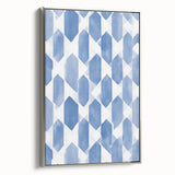 Electric Wall Art – Geometric Blue Pattern Modern Electric Decor Canvas